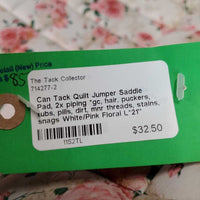 Quilt Jumper Saddle Pad, 2x piping *gc, hair, puckers, rubs, pills, dirt, mnr threads, stains, snags