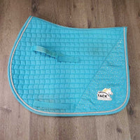 Quilt Jumper Saddle Pad, 1x piping *gc, pilly, hair, puckers, rubs, dirt, stains
