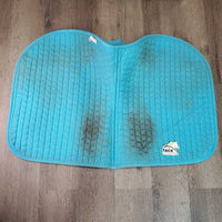 Quilt Jumper Saddle Pad, 1x piping *gc, pilly, hair, puckers, rubs, dirt, stains
