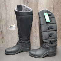 Tall Fleece Lined Winter Boots, velcro *xc, mnr dirt, hair