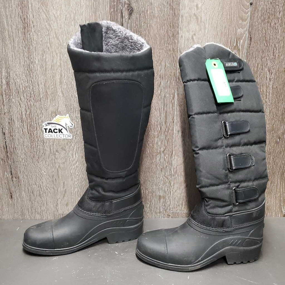 Tall Fleece Lined Winter Boots, velcro *xc, mnr dirt, hair