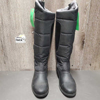 Tall Fleece Lined Winter Boots, velcro *xc, mnr dirt, hair