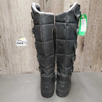 Tall Fleece Lined Winter Boots, velcro *xc, mnr dirt, hair