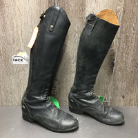 JUNIORS Field Boots, zips *gc/fair, dirt, scuffs, faded, rubs, unglued toes, stiff zippers