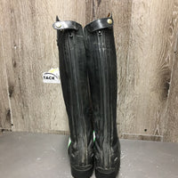 JUNIORS Field Boots, zips *gc/fair, dirt, scuffs, faded, rubs, unglued toes, stiff zippers