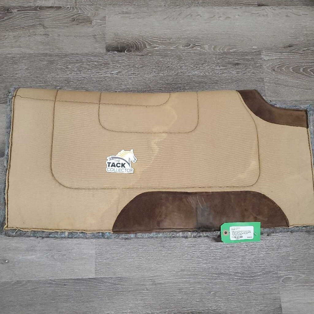 Felt Lined Western Saddle Pad, wither cutout *gc, rubs, threads, stains, dirt, mnr faded, pills