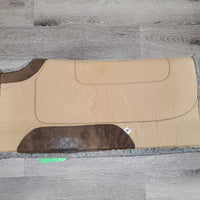 Felt Lined Western Saddle Pad, wither cutout *gc, rubs, threads, stains, dirt, mnr faded, pills
