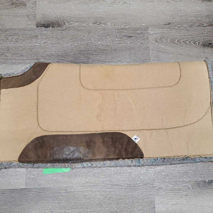 Felt Lined Western Saddle Pad, wither cutout *gc, rubs, threads, stains, dirt, mnr faded, pills