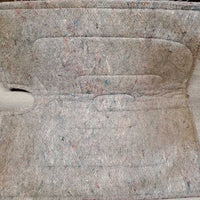Felt Lined Western Saddle Pad, wither cutout *gc, rubs, threads, stains, dirt, mnr faded, pills
