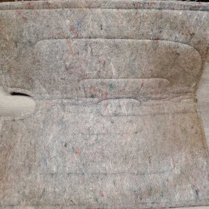 Felt Lined Western Saddle Pad, wither cutout *gc, rubs, threads, stains, dirt, mnr faded, pills