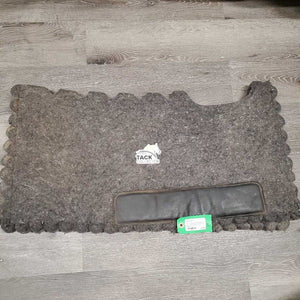 Felt Scalloped Western Saddle Pad, Wither Relief *gc, dirty, clumpy, pills, rubs, hair
