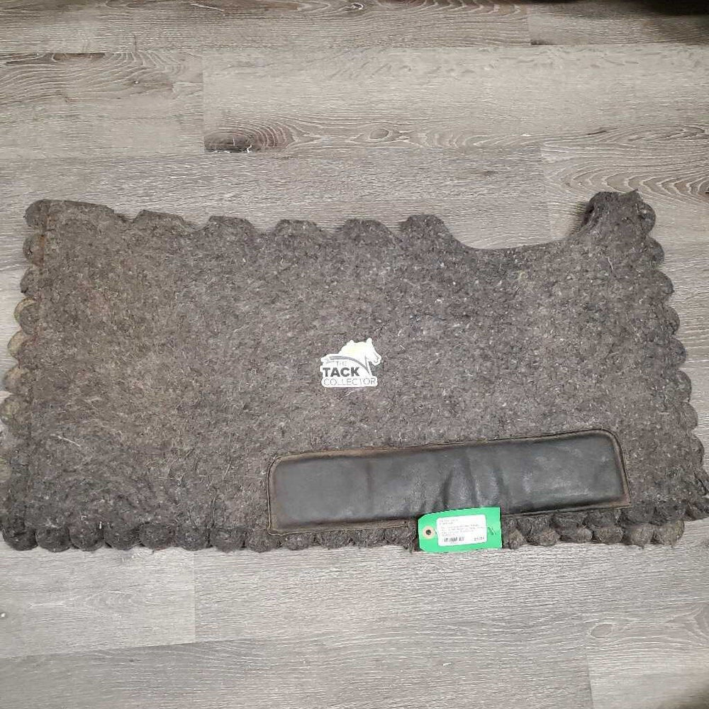 Felt Scalloped Western Saddle Pad, Wither Relief *gc, dirty, clumpy, pills, rubs, hair