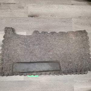 Felt Scalloped Western Saddle Pad, Wither Relief *gc, dirty, clumpy, pills, rubs, hair