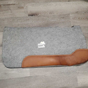 Neoprene Lined Felt Top Western Saddle Pad, Wither Relief *gc, dirty, clumpy, pills, rubs, mnr hair, stains, unglued edges