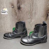 JUNIORS Pr Paddock Boots, zips *vgc, clean, mnr scratches & scuff, v.pilly inside, older
