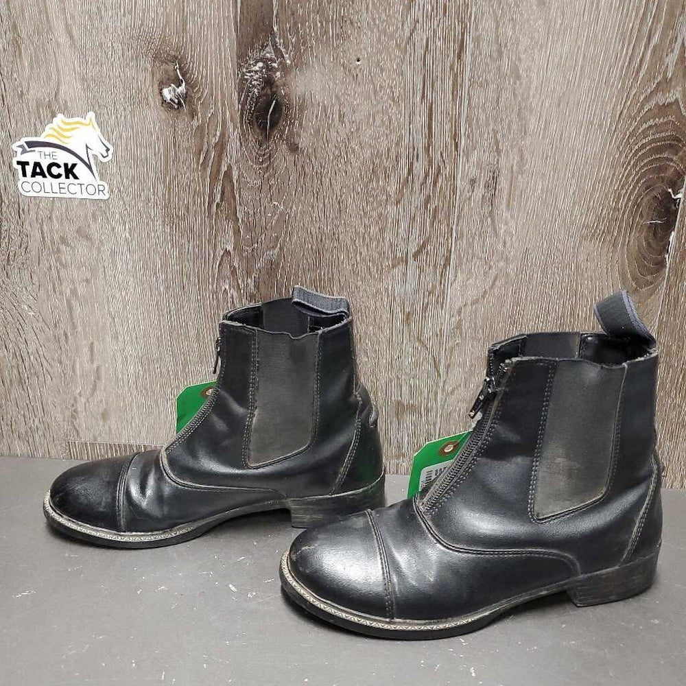 JUNIORS Pr Paddock Boots, zips *vgc, clean, mnr scratches & scuff, v.pilly inside, older