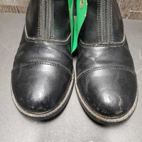 JUNIORS Pr Paddock Boots, zips *vgc, clean, mnr scratches & scuff, v.pilly inside, older