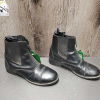 JUNIORS Pr Paddock Boots, zips *vgc, clean, mnr scratches & scuff, v.pilly inside, older