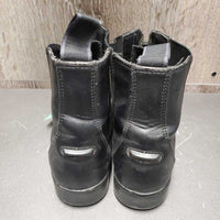 JUNIORS Pr Paddock Boots, zips *vgc, clean, mnr scratches & scuff, v.pilly inside, older
