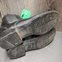 JUNIORS Pr Paddock Boots, zips *vgc, clean, mnr scratches & scuff, v.pilly inside, older
