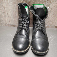 JUNIORS Pr Paddock Boots, laces *vgc/xc, clean, mnr threads & film, older