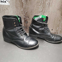 JUNIORS Pr Paddock Boots, laces *vgc/xc, clean, mnr threads & film, older
