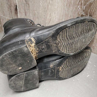 JUNIORS Pr Paddock Boots, laces *vgc/xc, clean, mnr threads & film, older
