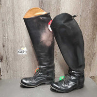 Pr Field Boots, Aftermarket Zips *gc,clean, v.rubbed, stains, mnr scratches & dings, older, short zips
