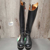 Pr Field Boots, Aftermarket Zips *gc,clean, v.rubbed, stains, mnr scratches & dings, older, short zips
