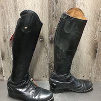 JUNIORS Field Boots, zips *gc, clean, mnr dirty edges, loose toe soles, rubs, thin, torn edges, slices
