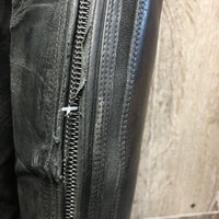 JUNIORS Field Boots, zips *gc, clean, mnr dirty edges, loose toe soles, rubs, thin, torn edges, slices
