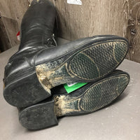 JUNIORS Field Boots, zips *gc, clean, mnr dirty edges, loose toe soles, rubs, thin, torn edges, slices