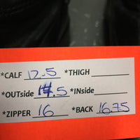 JUNIORS Field Boots, zips *gc, clean, mnr dirty edges, loose toe soles, rubs, thin, torn edges, slices
