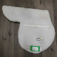 Fleece Fitted Hunter Saddle Pad *gc, hair, mnr pills, rubs, clumpy, stains, threads, dingy underside
