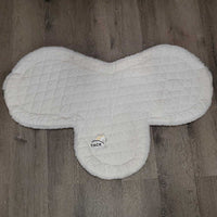 Fleece Fitted Hunter Saddle Pad *gc, hair, mnr pills, rubs, clumpy, stains, threads, dingy underside
