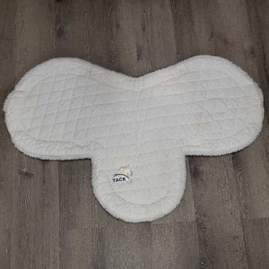 Fleece Fitted Hunter Saddle Pad *gc, hair, mnr pills, rubs, clumpy, stains, threads, dingy underside