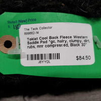 Fleece Western Saddle Pad *gc, hairy, clumpy, dirt, rubs, mnr compressed
