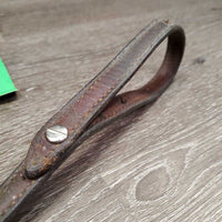 Thick Running Martingale *gc, NO stopper, older, dirty, stains, many xholes, curled end, Neck Strap: stretched & pulled stitching
