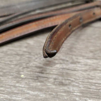 Thick Running Martingale *gc, NO stopper, older, dirty, stains, many xholes, curled end, Neck Strap: stretched & pulled stitching
