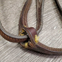 Thick Running Martingale *gc, NO stopper, older, dirty, stains, many xholes, curled end, Neck Strap: stretched & pulled stitching
