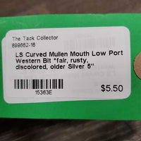 LS Curved Mullen Mouth Low Port Western Bit *fair, rusty, discolored, older
