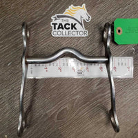 LS Low Port Western Curb Bit *gc, bent side, clean, stains, residue, rust
