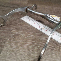 LS Low Port Western Curb Bit *gc, bent side, clean, stains, residue, rust
