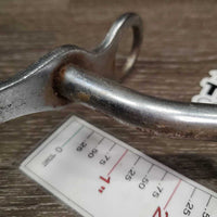 LS Low Port Western Curb Bit *gc, bent side, clean, stains, residue, rust
