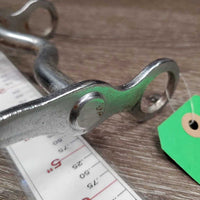 LS Low Port Western Curb Bit *gc, bent side, clean, stains, residue, rust
