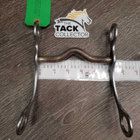 LS Low Port Western Curb Bit *gc, bent side, clean, stains, residue, rust
