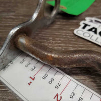 LS Low Port Western Curb Bit *gc, bent side, clean, stains, residue, rust

