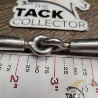 Thin Loose Ring Snaffle Bit, rotating center *gc, clean, stains, residue, scrapes, rubs

