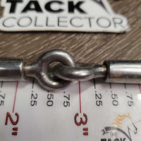 Thin Loose Ring Snaffle Bit, rotating center *gc, clean, stains, residue, scrapes, rubs

