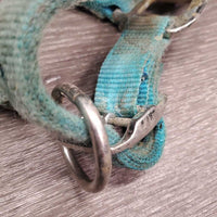 Thick Nylon Breakaway Halter, snap, adj * fair, faded, v.stiff, twisted, faded, v.stained, curled
